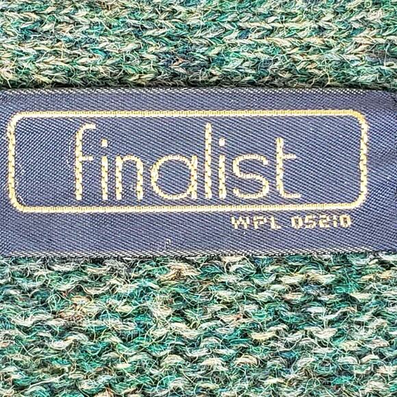 Finalist Cardigan Women’s Size Large L Shetland Wool Green Knit Button Up - Picture 6 of 9